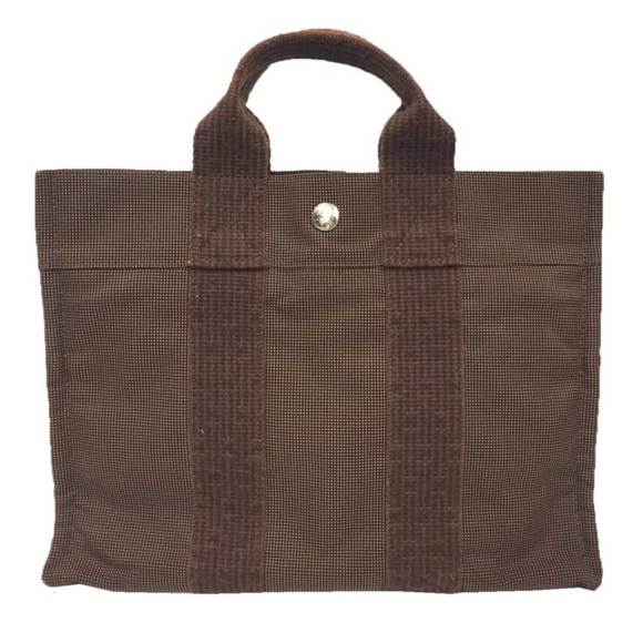 Hermès Herline Brown Canvas tote - Picture 1 of 3